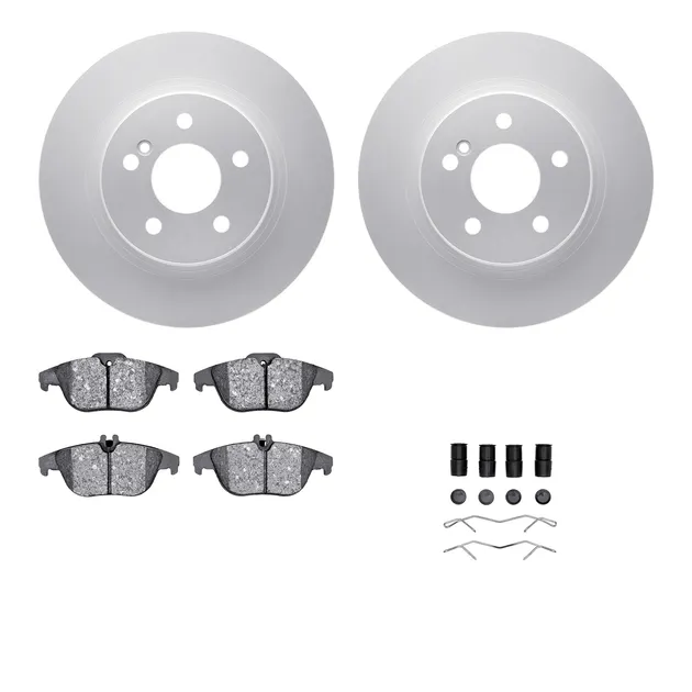 R1 Concepts WDUH1-63186 Carbon Series Brake Rotors W/ 5000 Oep Brake Pads & Hdw